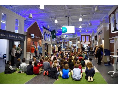 picture of students participating in JA BizTown