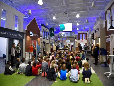 picture of students participating in JA BizTown